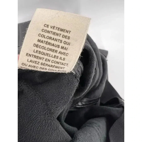 NWT FREE PEOPLE Women Size 6 Black Vegan Leather Side &Ankle Zippers 30"x28" - Picture 13 of 13